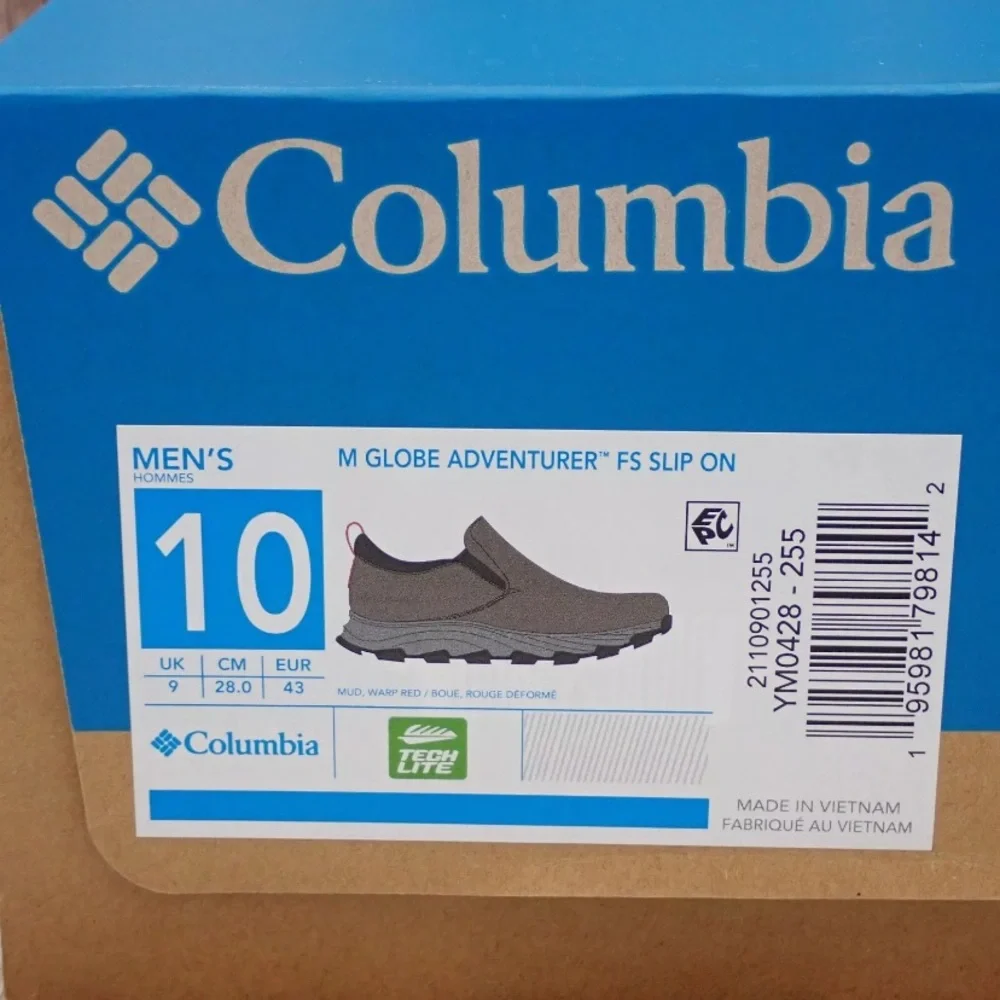 Columbia Men's Globe Adventurer Slip-On Suede Hiking Trail Walking Shoe Size 10
